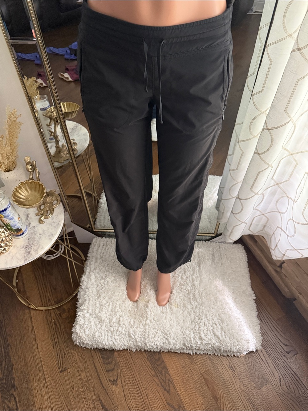 Athleta Black Drawstring Utility Joggers